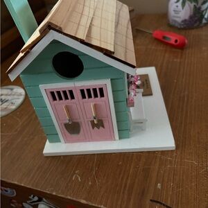 Charming Green and Pink Birdhouse